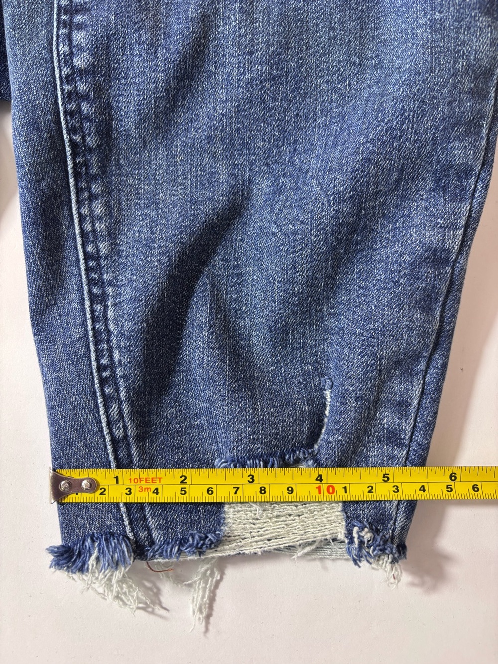 Judy Blue Skinny Fit Jeans Hi-Rise Stretchy Distressed Raw Hem Blue Denim Sz 20W - Picture 15 of 15